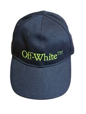 Off-White Black Cap with Neon Yellow Logo